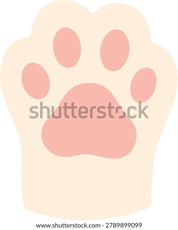 Cute cat paw pads illustration