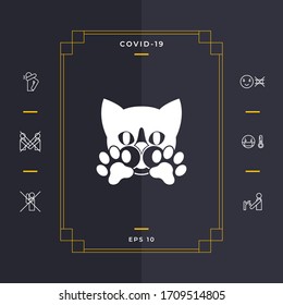 Cute Cat, Pfoten - Logo, Symbol, Schutzschild