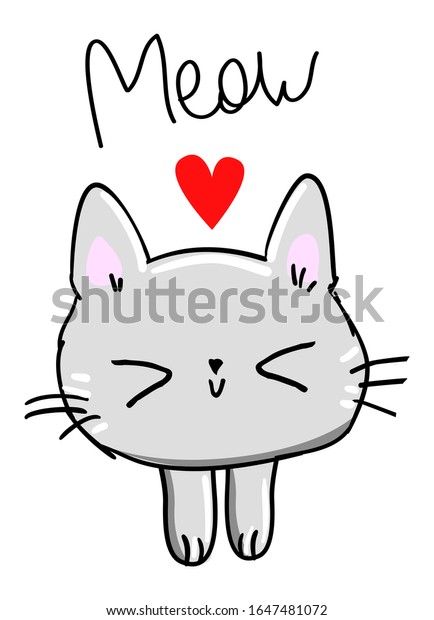 Cute Cat Paws On White Background Stock Vector (Royalty Free ...