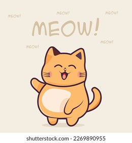 Cute Cat Pet Vektorgrafik