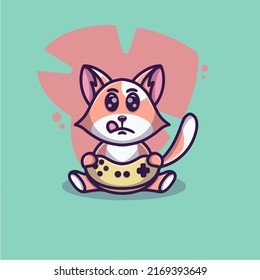 eine süße Katze, die Spiele spielt