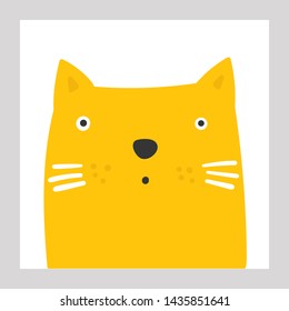 Cute cat portrait. Funny kitten for pet store, adopt center, cat lover