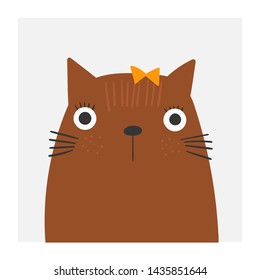 Cute cat portrait. Funny kitten for pet store, adopt center, cat lover