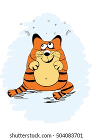cute cat, Cat print,cat graphic,cat illustration,animal print, T-shirt Print, 