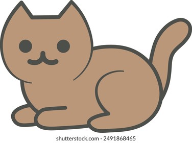 Nette Katze mit runden Augen