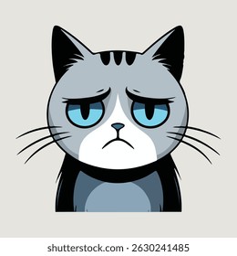 Un lindo gato con tristeza