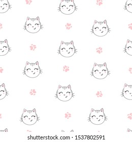 Ilustración de patrón sin fisuras de felino