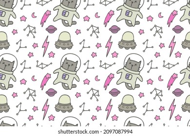 Cute cat seamless pattern style, wallpaper, repeat pattern, drawing, simple, wallpaper, print, art