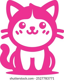 Cute Cat Silhouette Vector Design