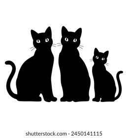 A Cute cat silhouette,vector,illustration,t-shirt design