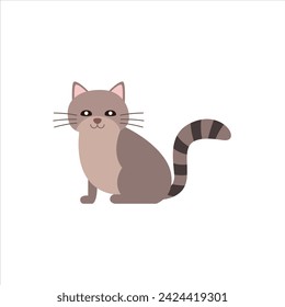 cute cat simple flat vector
