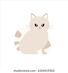 cute cat simple flat vector