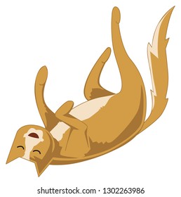 Cute cat, simple vector illustration