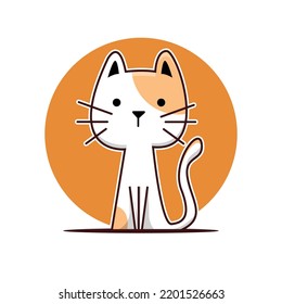 Cute Katze sitzt Cartografik