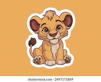 Cute Cat Sitting Cartoon Vector Icon Illustration.