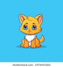 cute cat sitting vector illustration