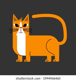 Cute cat sketch icon vector illustration. Engraving,line , black.