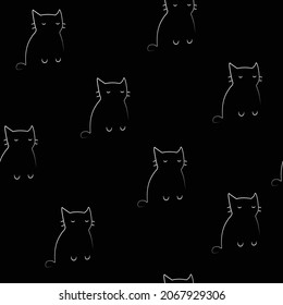 Cute cat sleeping (Kawaii animal): Pastel color kid food dessert bakery product fabulous fashion child decoration cafe shop, Invitation post, t-shirt
