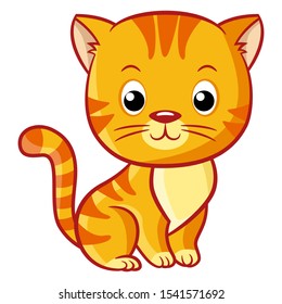 Cute Cat Smile Orange Color