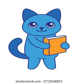 Nette Katze sortiert bunte klebrige Notizen an Bord, organisiert Aufgaben effizient und fügt spielerischen Charme zu professionellen modernen Vektorbüro Illustrationen.