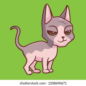 cute cat sphinx pose. isolated cartoon animal illustration. Flat Style Sticker Icon Design Premium Logo vector. Mascot Character