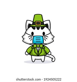 Cute cat with St. Patrick's Day costume