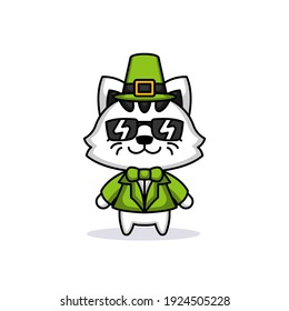 Cute cat with St. Patrick's Day costume