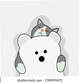 cute cat sticker for car, handphone, phone case etc.