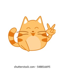 Cute cat sticker set