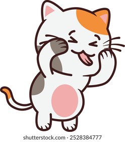 Cute Cat Is Sticking Out its Tongue Illustration