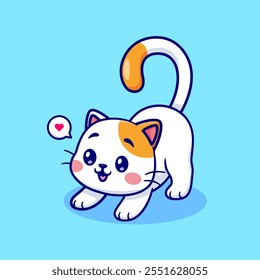 Cute Cat Stretching Cartoon Vector Icon Illustration. Animal 
Nature Icon Concept Isolated Premium Vector. Flat Cartoon 
Style 