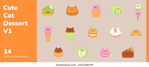 Cute Cat Sweet Dessert 1 