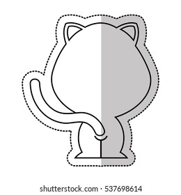 cute cat tender character vector illustration design