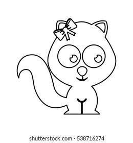 cute cat tender character vector illustration design