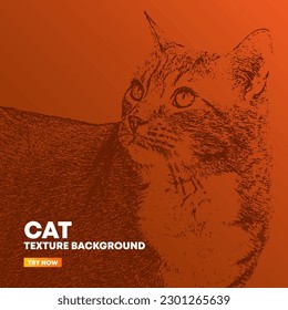 vintage de fondo de textura de gato lindo