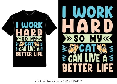 Cute cat t-shirt design, Cat lover tees, Cat-themed apparel, Cat silhouette tees, Funny cat shirts.