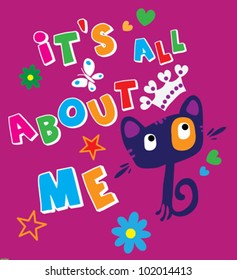 cute cat / T-shirt graphics / cute cartoon characters / cute graphics for kids / Book illustrations