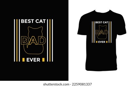 Cute Cat Typography T Shirt Design. 