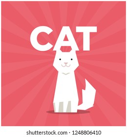 Cute Cat Typography For Title