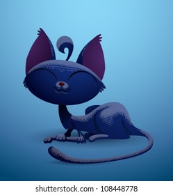 Cute cat, vector 03