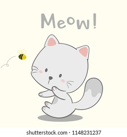 Cute cat vector