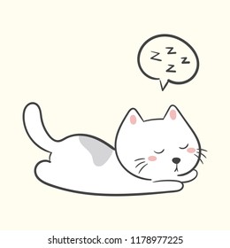 Cute cat vector.