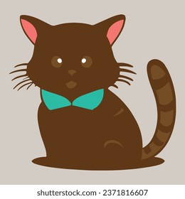 Diseño de arte de vectores de felina