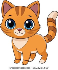 A cute cat vector art illustration