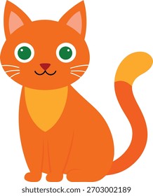 cute cat vector art illustration 