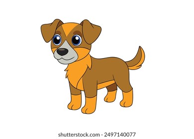 A Cute cat vector art in white background illustration.