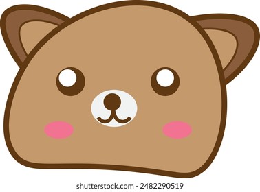 cute cat vector with brown color
