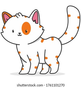 Cute Cat Vector Cartoon Illustration Isolated Stock Vector Royalty Free Shutterstock