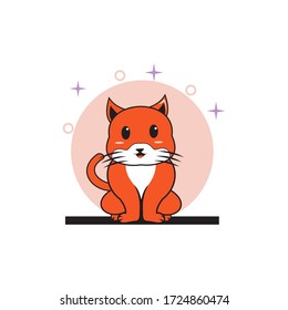 cute cat  vector character illustration