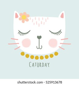 cute cat vector design.
	
